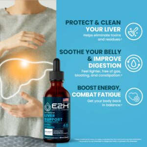 Suplemento líquido para limpieza hepática E2H paquete 3 botellas