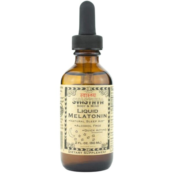 Suplemento líquido de melatonina natural Svasthya para dormir