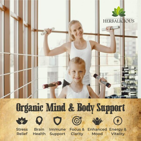 Suplemento líquido de Melena de León Herbalicious enfoque y memoria