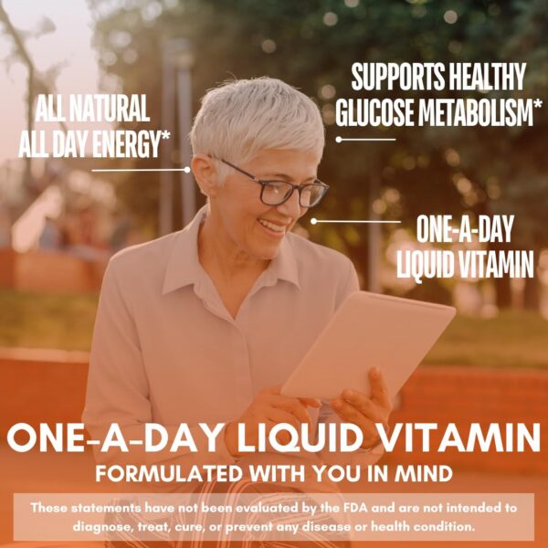 Version 1.0.0 Suplemento líquido sin azúcar ni gluten hecho en EUA