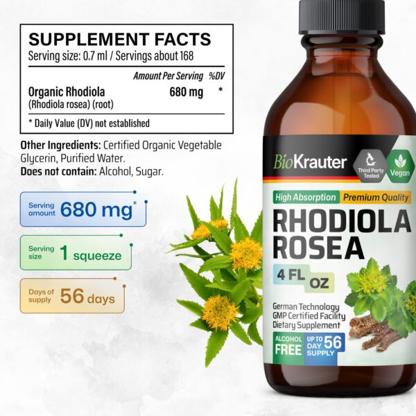 Suplemento relax BIO KRAUTER Ashwagandha y Rhodiola Rosea