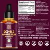 Suplemento líquido vitamina d3 k2 magnesio para relajación muscular