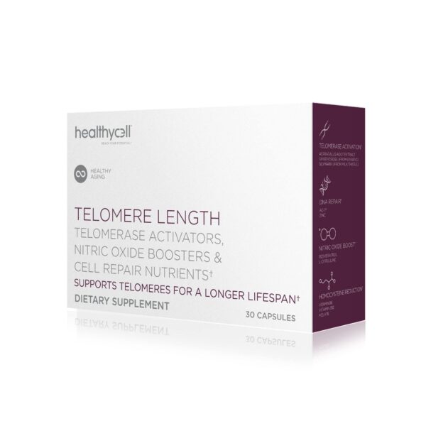Suplemento Longitud de Telómeros Healthycell en envase