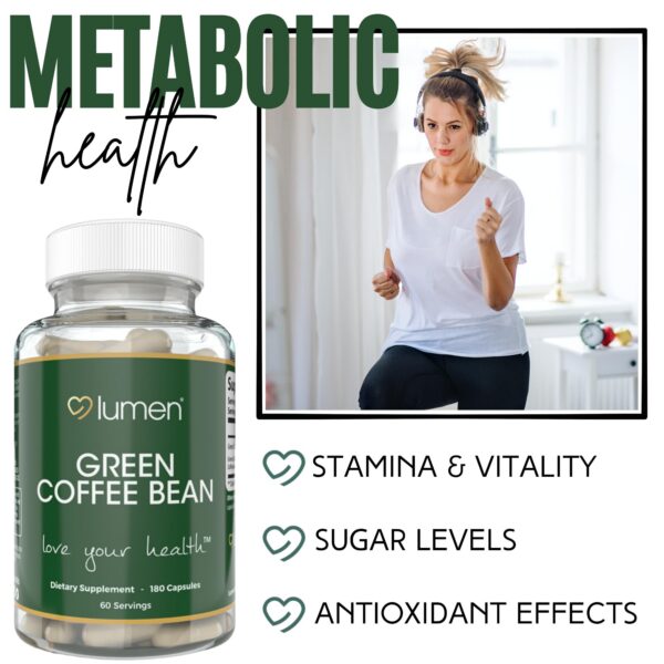 Suplemento Lumen Naturals café verde para mujer, 180 cápsulas