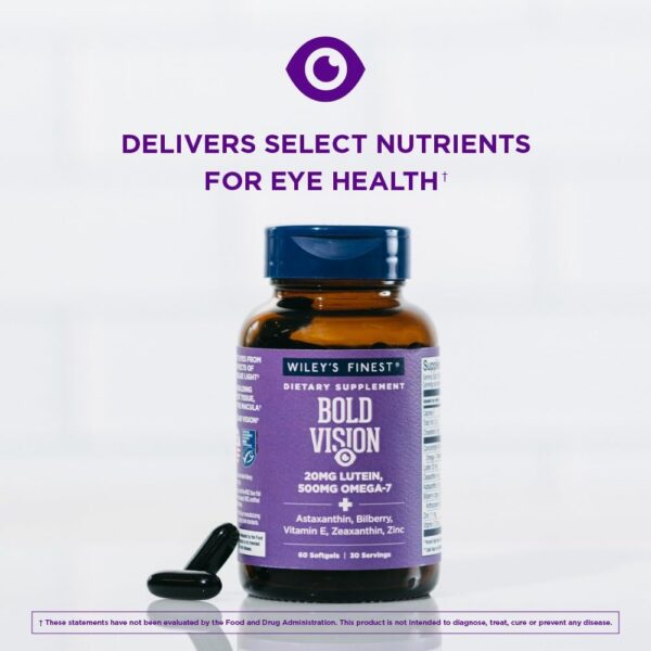 Suplemento con luteína, zeaxantina, vitamina E y zinc para ojos saludables