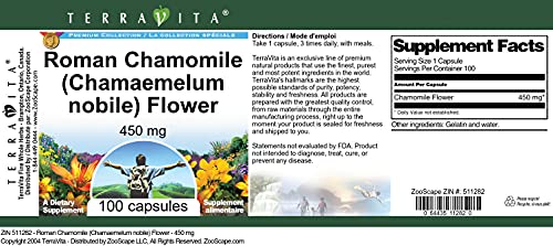 Version 1.0.0 Suplemento natural manzanilla romana TerraVita 100 cápsulas