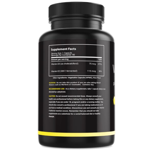 Suplemento MaxX Labs D3 K2 saludable para sistema inmunológico