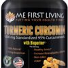 Version 1.0.0 Suplemento Me First Living cúrcuma frasco principal 60 cápsulas