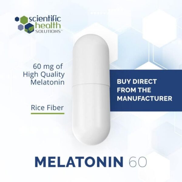 Scientific Health Solutions melatonina 60mg vista de cápsulas