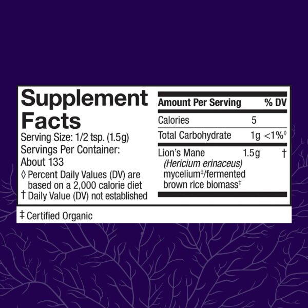 Version 1.0.0 Supuesto Melena de León para concentración y función cerebral