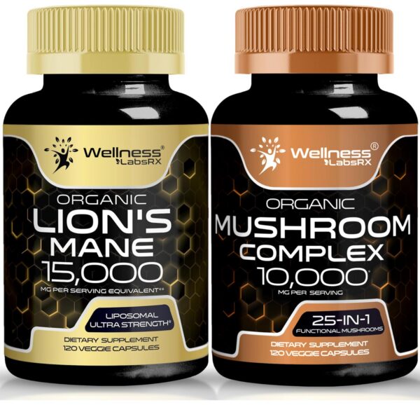 Suplemento de Melena de León en cápsulas WELLNESS LABSRX