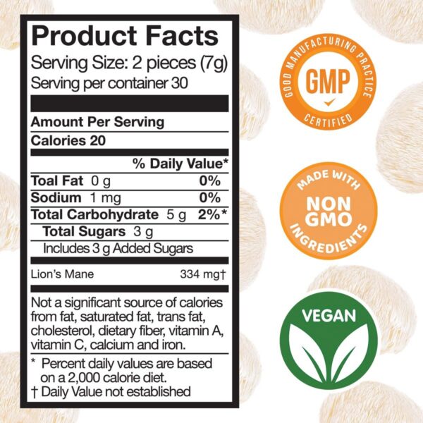 Gomitas de Hongo Melena de León Safer Products en mano