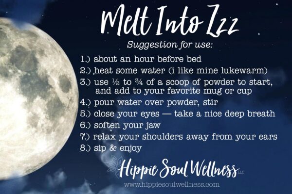 Suplemento Melt Into Zzz ingredientes naturales para dormir