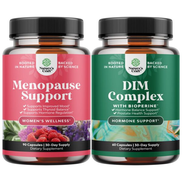 Suplemento menopausia Natures Craft con Dong Quai y DIM paquete completo
