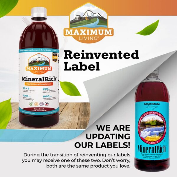 Suplemento minerales líquidos Maximum Living envase