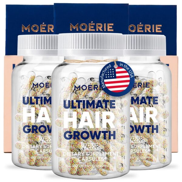 Version 1.0.0 Suplemento Moerie para crecimiento de cabello caja 180 tabletas