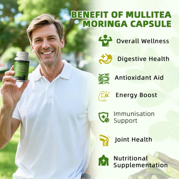 Suplemento moringa con boswellia y regaliz para salud articular