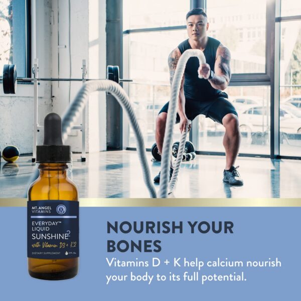 Suplemento Mt. Angel Vitaminas D3 y K2 para salud ósea