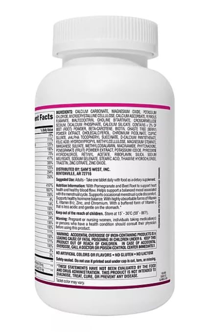 Suplemento multivitamínico avanzado para mujeres 275 tabletas