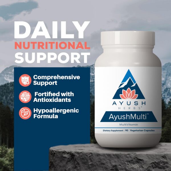Suplemento multivitamínico Ayush Herbs con yodo y zinc