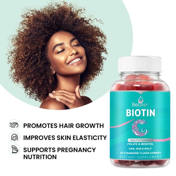 Suplemento multivitamínico biotina para piel cabello uñas BeLive