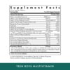 Suplemento multivitamínico diario kosher y vegetariano