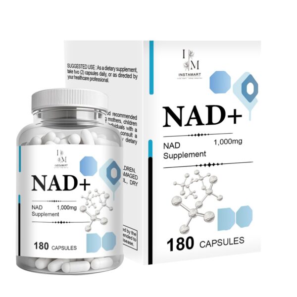 Suplemento NAD+ 1000mg con soporte celular