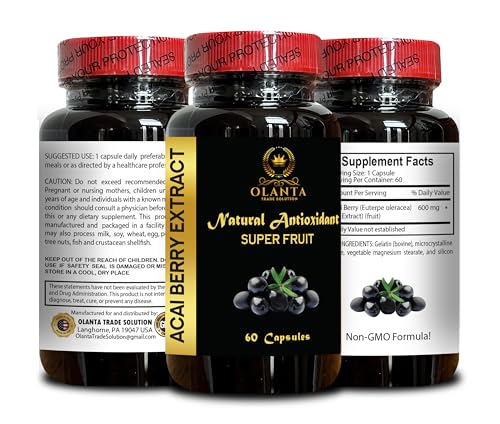 Suplemento natural acai bayas 120 cápsulas