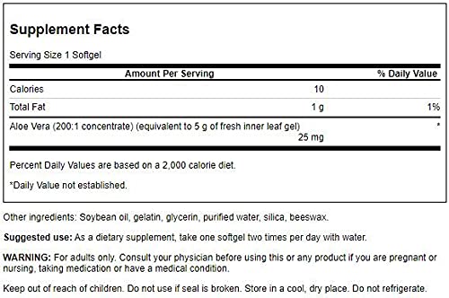 Suplemento natural Aloe Vera Swanson caja frontal