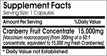Suplemento de arándano puro Naturetition 100 cápsulas