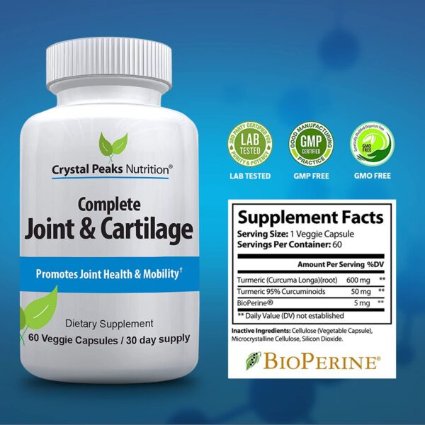 Suplemento natural articulaciones cúrcuma triple acción movilidad y flexibilidad