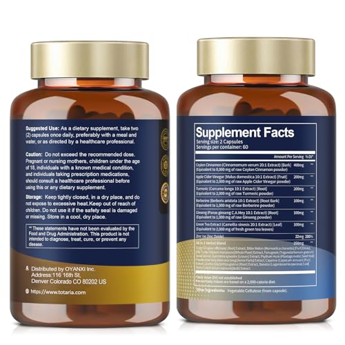 Version 1.0.0 Suplemento natural con berberina y canela de Ceilán