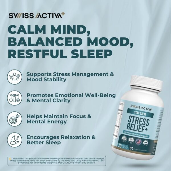 Suplemento natural calmante Swiss Activa+