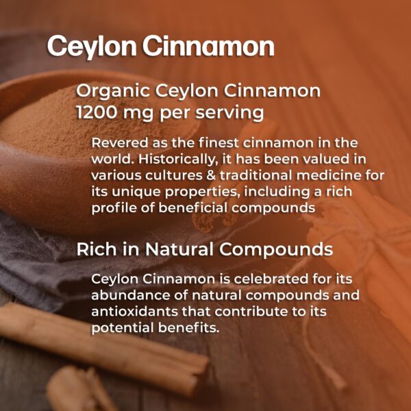 Version 1.0.0 Suplemento natural canela de Ceilán para metabolismo saludable