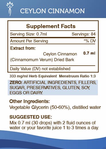Version 1.0.0 Suplemento natural de canela de Ceilán Secrets of the Tribe líquido