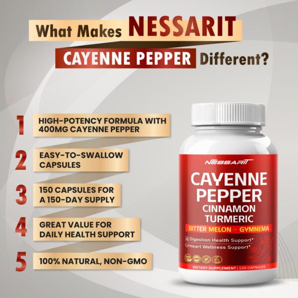 Suplemento natural con canela cúrcuma y jengibre NESSARIT