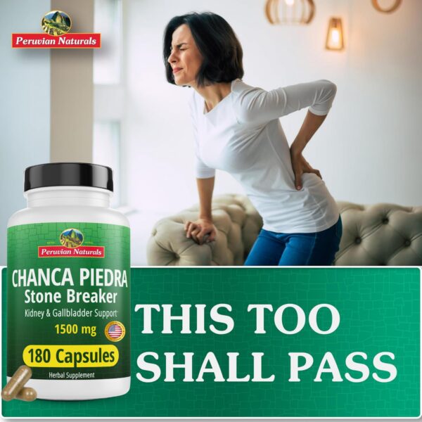 Suplemento natural Chanca Piedra vegano con 1500mg por dosis