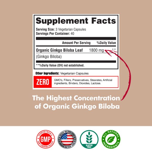 Suplemento natural para concentración y función cerebral