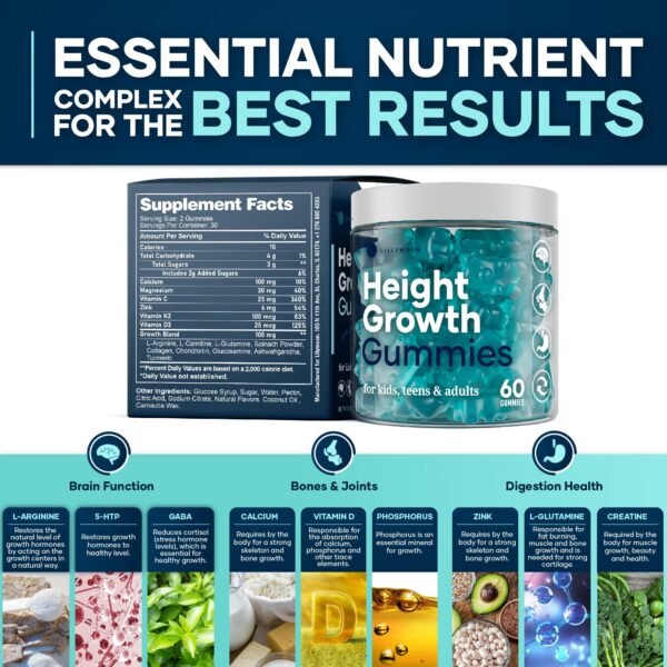 Version 1.0.0 Suplemento natural para crecimiento con calcio y zinc