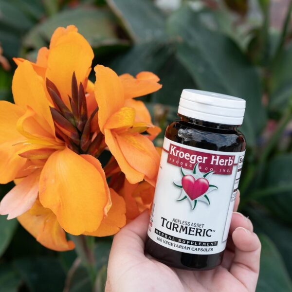 Suplemento natural cúrcuma Kroeger sin gluten ni aditivos