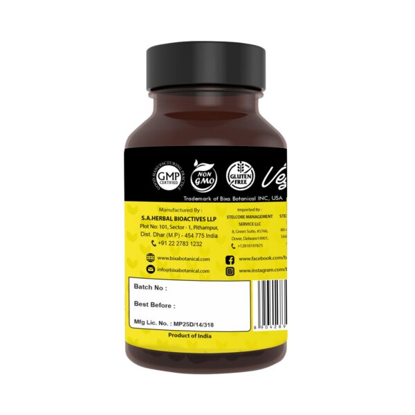 Suplemento natural de cúrcuma con pimienta negra orgánica