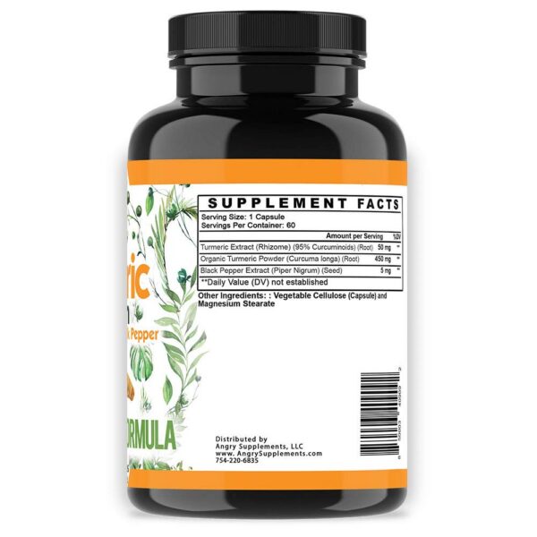 Suplemento natural cúrcuma vegana 60 cápsulas vegetales