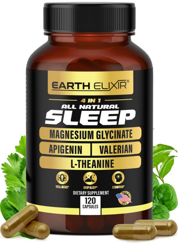 Version 1.0.0 Suplemento natural para dormir Earth Elixir 4 en 1