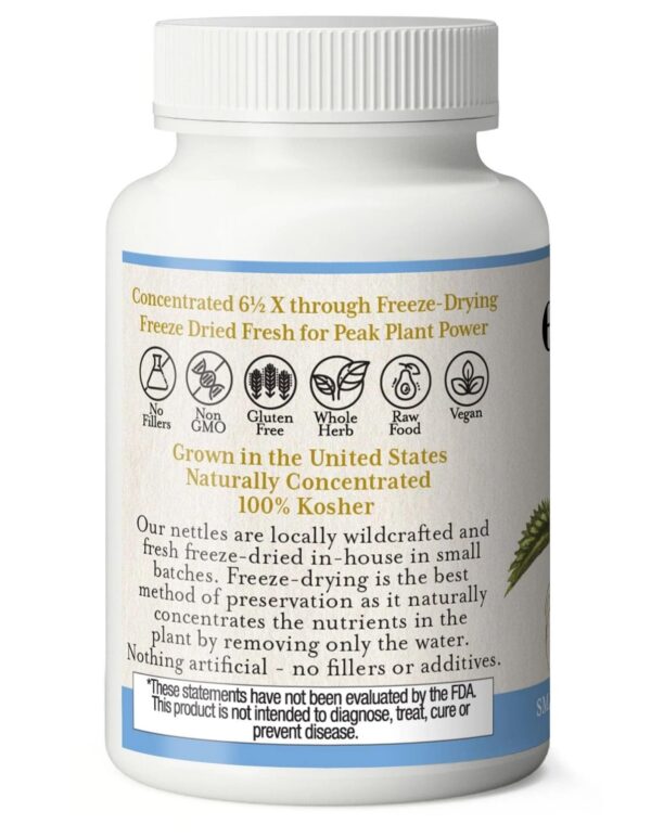 Suplemento natural Eclectic Institute raíz de ortiga 90 cápsulas