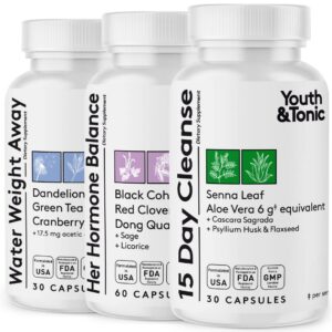 Paquete suplemento natural para equilibrio hormonal femenino