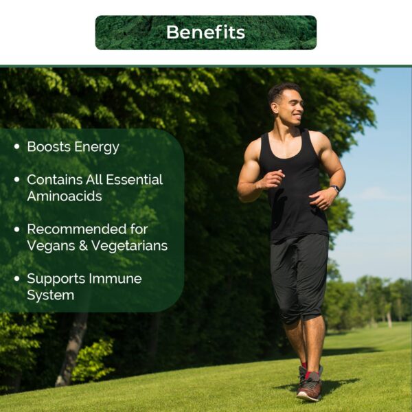 Suplemento natural de espirulina NUTRINPRO close up