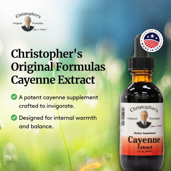 Suplemento natural extracto de cayena Christopher's Original Formulas