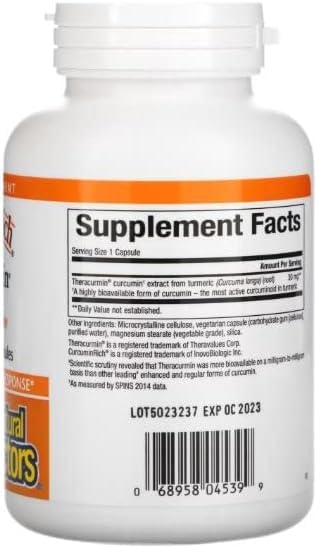 Suplemento Natural Factors curcumina 60 mg