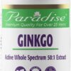Suplemento natural ginkgo biloba 120 cápsulas Paradise Herbs