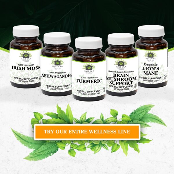 Suplemento natural Hale Ola cápsulas líquidas cúrcuma y pimienta negra